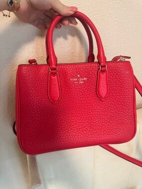kate spade Red Pebbled Leather Satchel